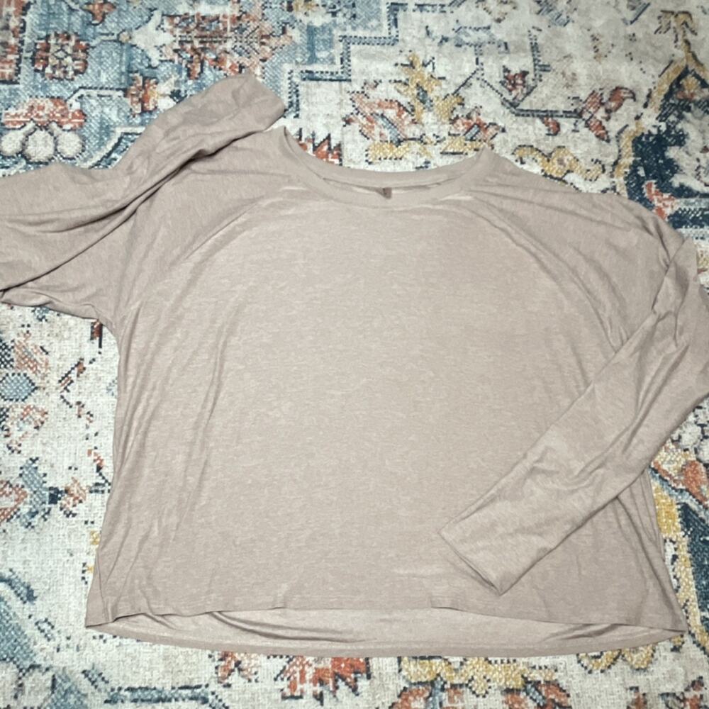 Beyond Yoga Featherweight Daydreamer Pullover Dusty Pink Heather Medium